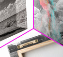 Desert Dust, Color Cloud, Abstract Sky, Surreal Art, Framed Canvas Print, Creative Studio Wall Decor, Whimsical Wall Art, Unique Design