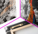 Color Rock Spire, Dramatic Sky, Desert Tower, Framed Canvas Print, Surreal Landscape Art, Southwest Decor, Living Room Adventure Vibe