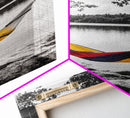 Hammock Lake Scene, Peaceful Nature Art, Fall Outdoors, Relaxed Escape, Framed Canvas Print, boho decor, bedroom art, cozy wall print