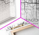 Arlington Street Map, Texas Map, Map Print, Modern Art, Wall Art, Canvas Print, Travel Art, Apartment Décor, Summer Gift, Laundry Room Décor