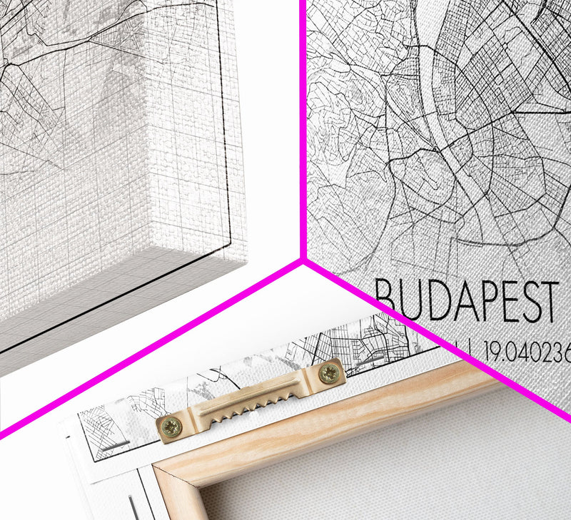 Budapest Street Map, Hungary Map, Map Print, Modern Art, Wall Art, Canvas Art, Moving Gifts, Gift For New Home, Guest Room Decor, Prints