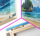 Bottle Beach, Thailand Panoramic Beach Print, Vacation Gift, Thailand Wall Art, Beach Painting, Beach Decor, Beach Painting