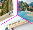 Cabrera, Spain Panoramic Beach Print, Vacation Gift, Spain Wall Art, Beach Painting, Beach Decor, Beach Painting