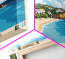 Captain's Bay, Anguila Panoramic Print, Vacation Gift, Anguila Wall Art, Beach Painting, Beach Decor, Beach Or Lakehouse Art