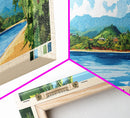 Capurgana, Colombia Panoramic Beach Print, Vacation Gift, Colombia Wall Art, Beach Painting, Beach Decor, Beach Painting