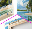 Cat Island, Bahamas Panoramic Beach Print, Vacation Gift, Bahamas Wall Art, Beach Painting, Beach Decor, Beach Painting
