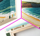 Cavendish Beach, Canada Panoramic Beach Print, Vacation Gift, Canada Wall Art, Framed Canvas Print, Framed Beach Painting