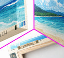 Champagne Beach, Vanuatu Panoramic Beach Print, Vacation Gift, Vanuatu Wall Art, Framed Canvas Print, Framed Beach Painting