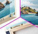 Chausey Islands, France Panoramic Beach Print, Vacation Gift, France Wall Art, Beach Painting, Beach Decor, Beach Painting