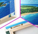 Corn Island, NICARAGUA Panoramic Print, Vacation Gift, NICARAGUA Wall Art, Beach Painting, Beach Decor, Beach Or Lakehouse Art