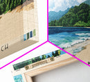 Hellshire Beach, Jamaica Panoramic Beach Print, Vacation Gift, Jamaica Wall Art, Framed Canvas Print, Framed Beach Painting