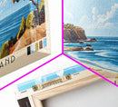 Kangaroo Island, Australia Panoramic Print, Vacation Gift, Australia Wall Art, Beach Painting, Beach Decor, Large Wall Art, Wood Frame Art