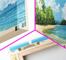 Lazy Beach, Cambodia Panoramic Print, Vacation Gift, Cambodia Wall Art, Vacation Wall Art, Vacatation Memories, Beach Decor, Beach Or Lakehouse Art