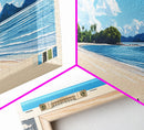 Liku Beach, Fiji Panoramic Beach Print, Vacation Gift, Fiji Wall Art, Framed Canvas Print, Framed Beach Painting