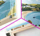 Mothecombe, United Kingdom Panoramic Print, Vacation Gift, United Kingdom Wall Art, Beach Painting, Beach Decor, Beach Or Lakehouse Art