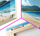 Natadola Beach, Fiji Panoramic Print, Vacation Gift, Fiji Wall Art, Beach Painting, Beach Decor, Beach Or Lakehouse Art