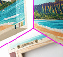 Oahu, Hawaii Panoramic Print, Vacation Gift, Hawaii Wall Art, Vacation Wall Art, Vacatation Memories, Beach Decor, Beach Or Lakehouse Art