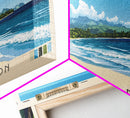 Playa Fronton, Dominican Republic Panoramic Print, Vacation Gift, Dominican Republic Wall Art, Beach Painting, Beach Decor, Beach Or Lakehouse Art
