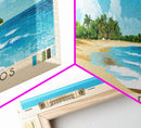 Playa Los Pinos, Cuba Panoramic Print, Vacation Gift, Cuba Wall Art, Beach Painting, Beach Decor, Beach Or Lakehouse Art