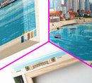 Qingdao, China Panoramic Beach Print, Vacation Gift, China Wall Art, Beach Painting, Beach Decor, Beach Painting