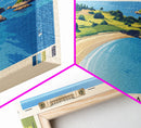 Sein Island, France Panoramic Print, Vacation Gift, France Wall Art, Beach Painting, Beach Decor, Large Wall Art, Wood Frame Art