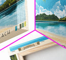 Taungaroro Beach, Cook Islands Panoramic Print, Vacation Gift, Cook Islands Wall Art, Beach Painting, Beach Decor, Beach Or Lakehouse Art