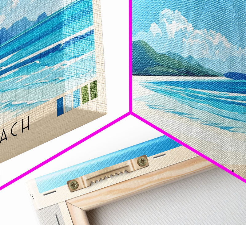 Whitehaven Beach, Australia Panoramic Beach Print, Vacation Gift, Australia Wall Art, Beach Painting, Beach Decor, Beach Painting