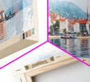 Banje, Croatia Watercolor Print, Vacation Gift, Croatia Wall Art, Beach Painting, Beach Decor, Large Wall Art, Wood Frame Art