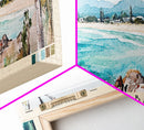 Byron Bay, Australia Watercolor Beach Print, Vacation Gift, Australia Wall Art, Beach Painting, Beach Decor, Beach Painting