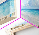 Cruise Center Beach, Turks and Caicos Watercolor Print, Vacation Gift, Turks and Caicos Wall Art, Beach Painting, Beach Decor, Large Wall Art, Wood Frame Art