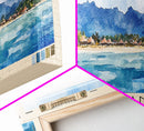 Gili Islands, Indonesia Watercolor Beach Print, Vacation Gift, Indonesia Wall Art, Beach Painting, Beach Decor, Beach Painting