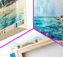 Half Moon Caye, Belize Watercolor Beach Print, Vacation Gift, Belize Wall Art, Beach Painting, Beach Decor, Beach Painting