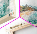 Kuta Beach, Indonesia Watercolor Print, Vacation Gift, Indonesia Wall Art, Beach Painting, Beach Decor, Large Wall Art, Wood Frame Art