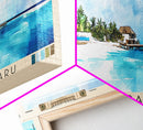 Landaa Giraavaru, Maldives Watercolor Beach Print, Vacation Gift, Maldives Wall Art, Beach Painting, Beach Decor, Beach Painting