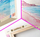 Rabbit Beach, Lampedusa, Italy Watercolor Print, Vacation Gift, Lampedusa, Italy Wall Art, Beach Painting, Beach Decor, Large Wall Art, Wood Frame Art