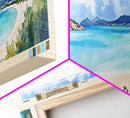 Shoal Bay, Anguila Watercolor Beach Print, Vacation Gift, Anguila Wall Art, Beach Painting, Beach Decor, Beach Painting