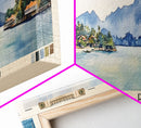 Tanjung Rhu, Langkawi, Malaysia Watercolor Print, Vacation Gift, Langkawi, Malaysia Wall Art, Beach Painting, Beach Decor, Large Wall Art, Wood Frame Art