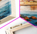 Antibes, France Watercolor Print, Vacation Gift, France Wall Art, Beach Painting, Beach Decor, Large Wall Art, Wood Frame Art