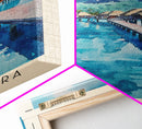 Bora Bora, France Watercolor Beach Print, Vacation Gift, France Wall Art, Framed Canvas Print, Framed Beach Painting