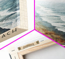 Canggu Beach, Indonesia Watercolor Print, Vacation Gift, Indonesia Wall Art, Beach Painting, Beach Decor, Large Wall Art, Wood Frame Art