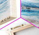 Dobrec Beach, Montenegro Watercolor Beach Print, Vacation Gift, Montenegro Wall Art, Beach Painting, Beach Decor, Beach Painting