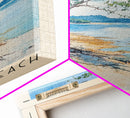 Lagoon Beach, Cambodia Watercolor Print, Vacation Gift, Cambodia Wall Art, Beach Painting, Beach Decor, Large Wall Art, Wood Frame Art