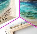 Nusa Penida, Indonesia Watercolor Beach Print, Vacation Gift, Indonesia Wall Art, Framed Canvas Print, Framed Beach Painting
