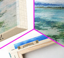 Tikehau, French Polynesia Watercolor Print, Vacation Gift, French Polynesia Wall Art, Beach Painting, Beach Decor, Large Wall Art, Wood Frame Art