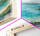 Trunk Bay, St. John Watercolor Print, Vacation Gift, St. John Wall Art, Beach Painting, Beach Decor, Large Wall Art, Wood Frame Art