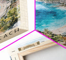 İçmeler Beach, Turkey Watercolor Beach Print, Vacation Gift, Turkey Wall Art, Beach Painting, Beach Decor, Beach Painting