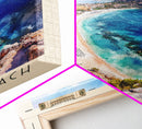 Çıralı Beach, Turkey Watercolor Print, Vacation Gift, Turkey Wall Art, Beach Painting, Beach Decor, Large Wall Art, Wood Frame Art