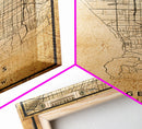 Los Angeles Vintage Map Print | Los Angeles Map | California Map Art | Los Angeles City Road Map Poster | Distressed / Retro LA Street Art