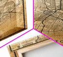 Distressed Houston map print poster canvas print, framed road map art, Texas map print poster canvas, Houston city map print poster canvas