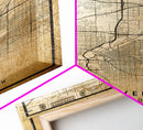 Denver map print poster canvas, Colorado map print poster canvas, Denver city map print poster canvas, framed road map art, office decor